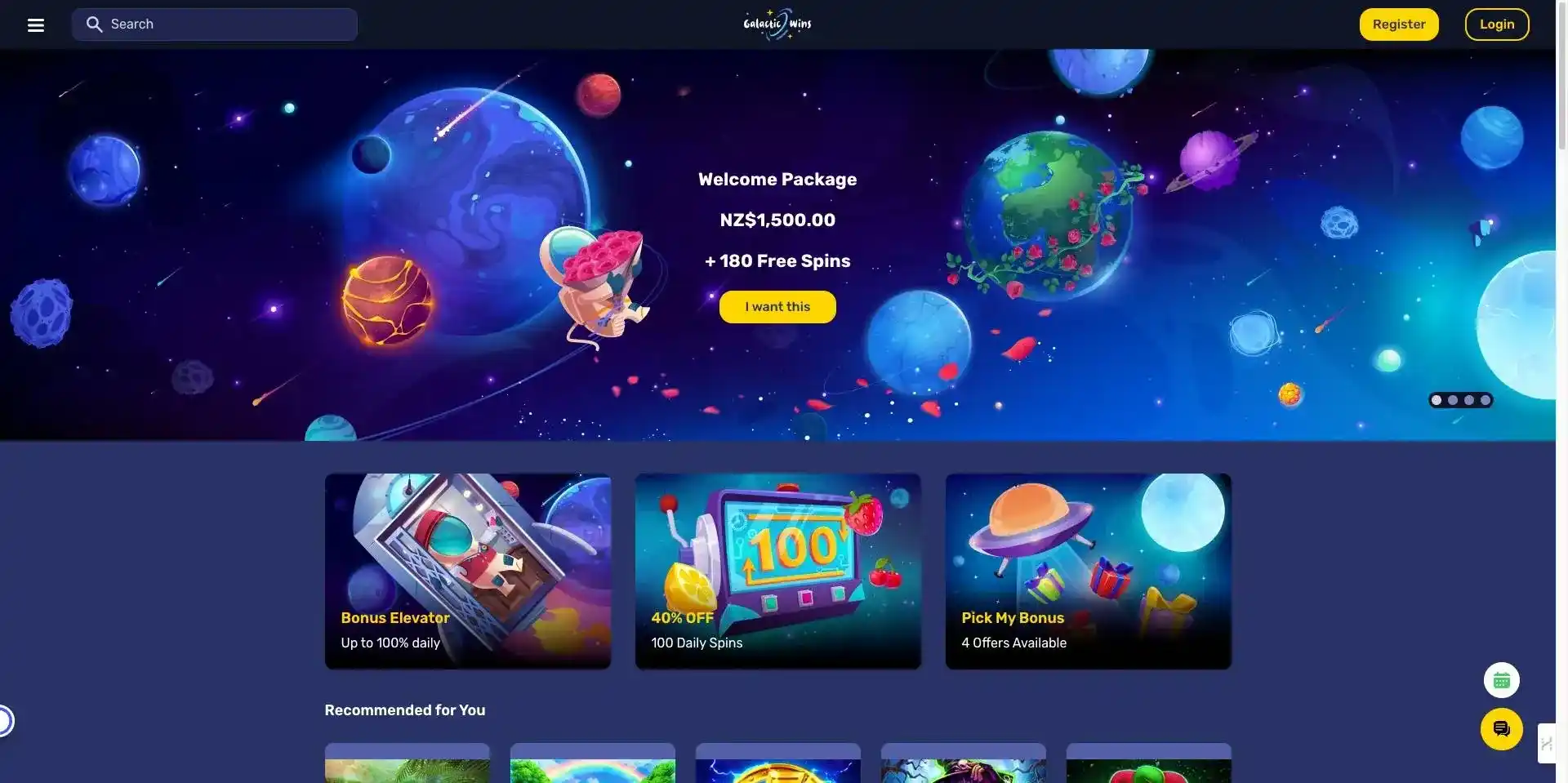 Galactic Wins casino review section 5